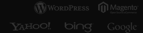 Wordpress, Magento, Google, Yahoo, Bing